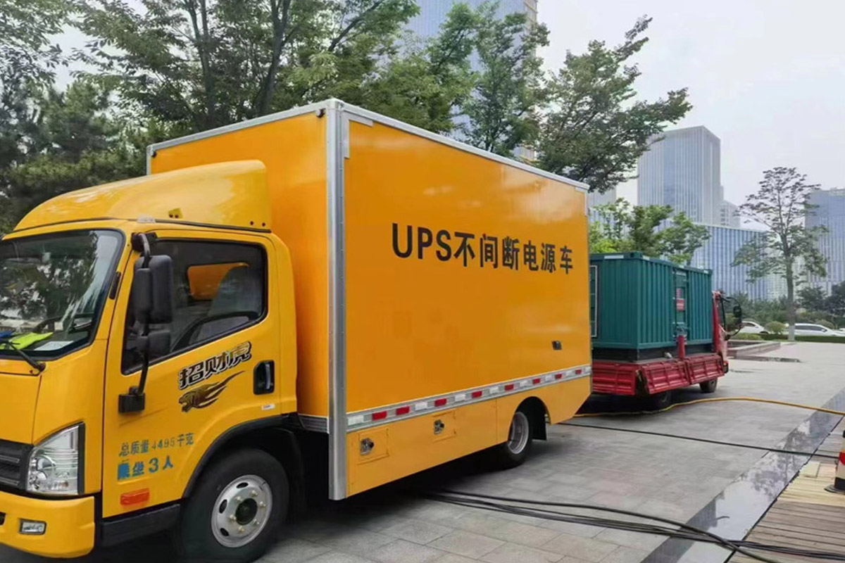 毛道乡发电机租赁施工现场