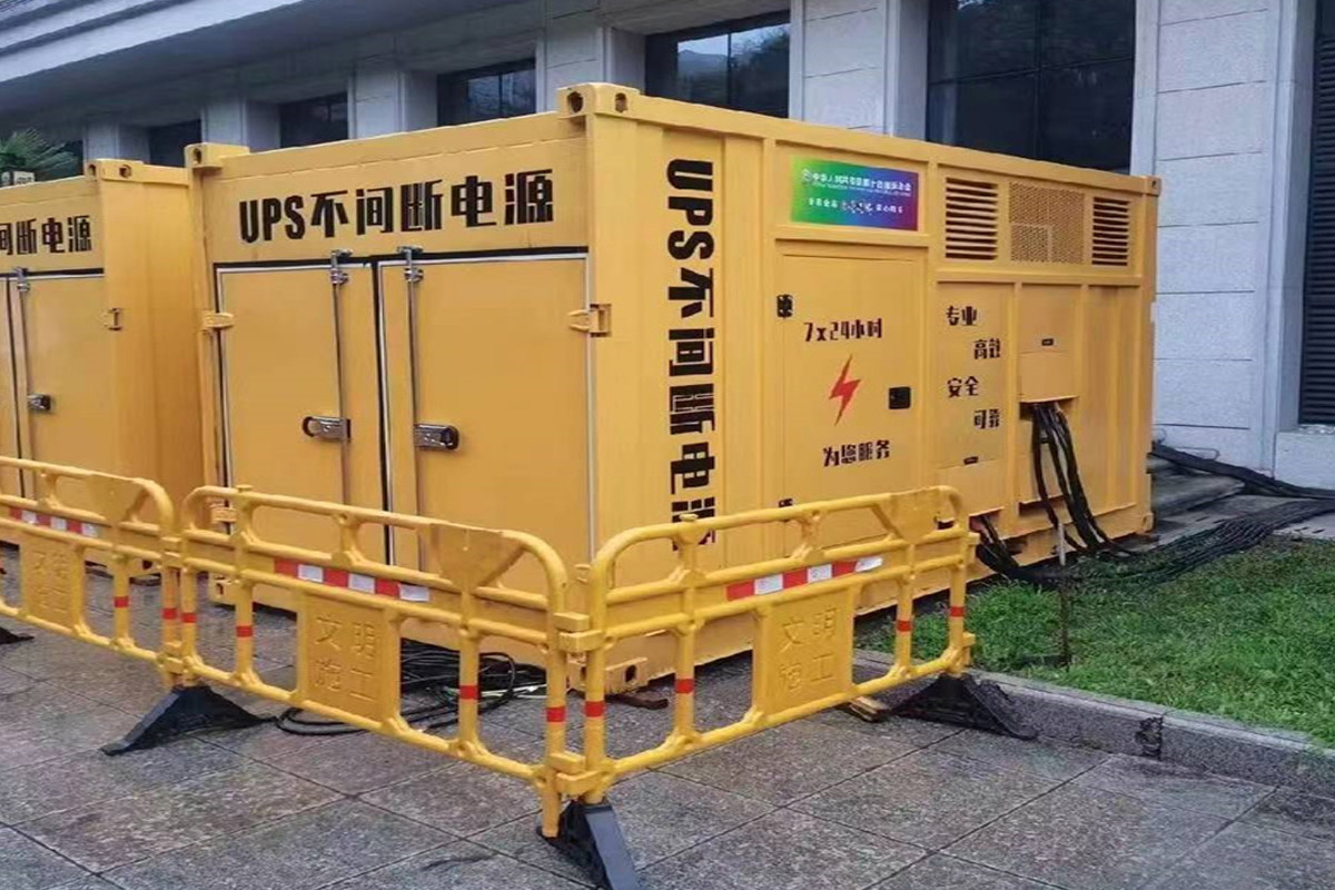 毛道乡发电机租赁施工现场