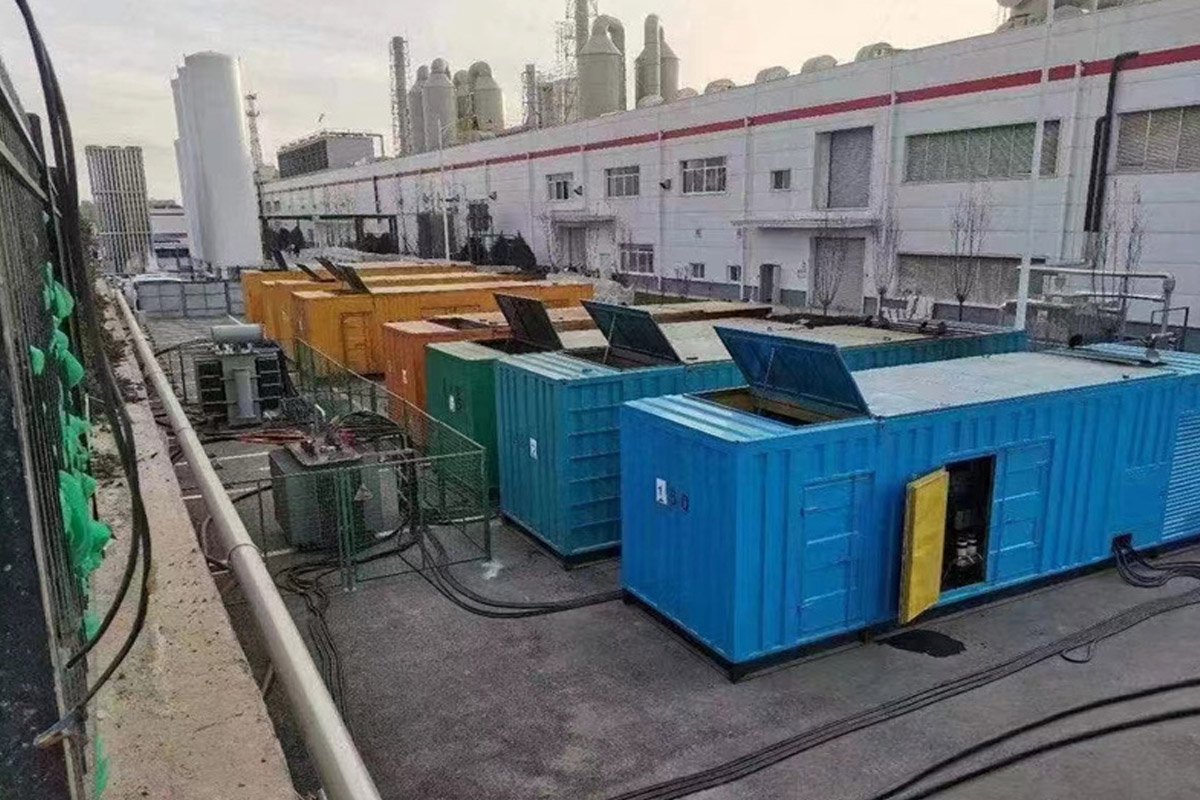 毛道乡发电机租赁施工现场